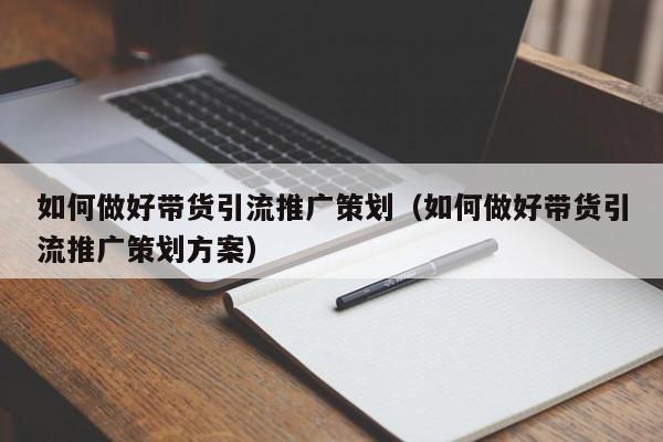 如何做好带货引流推广策划（如何做好带货引流推广策划方案）