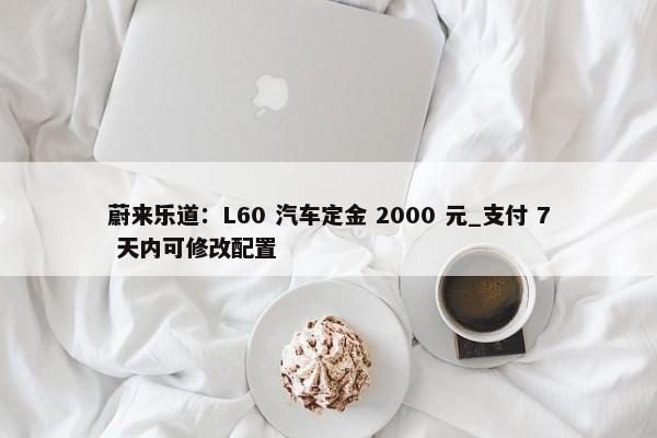 蔚来乐道：L60 汽车定金 2000 元_支付 7 天内可修改配置