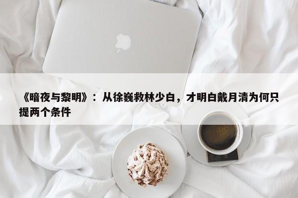 《暗夜与黎明》：从徐巍救林少白，才明白戴月清为何只提两个条件