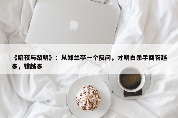 《暗夜与黎明》：从郑兰亭一个反问，才明白杀手回答越多，错越多