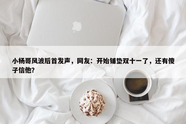 小杨哥风波后首发声，网友：开始铺垫双十一了，还有傻子信他？