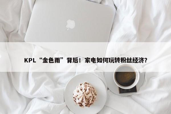 KPL“金色雨”背后！家电如何玩转粉丝经济？